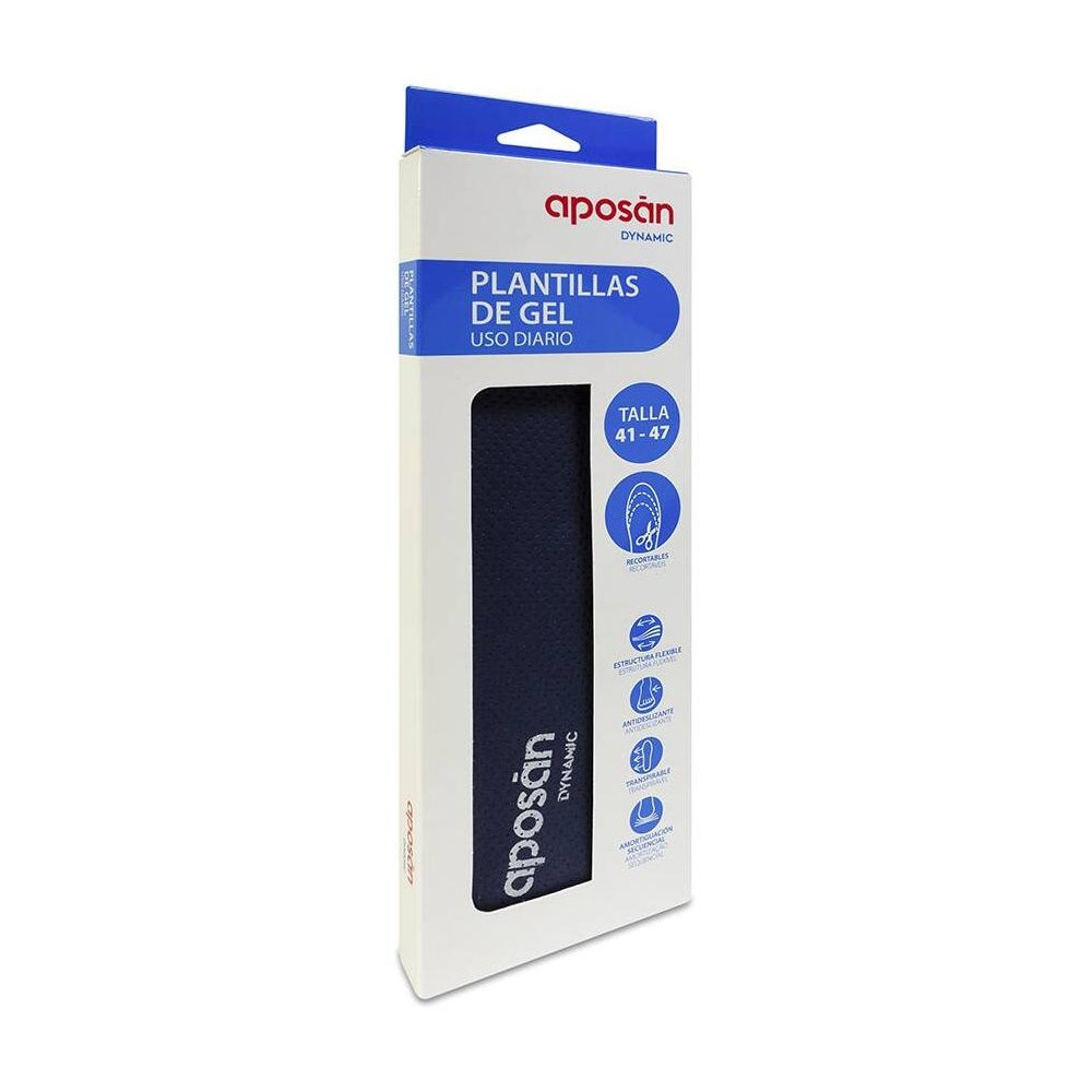 Aposán Plantillas Gel Dynamic T41- 47, 1 Par