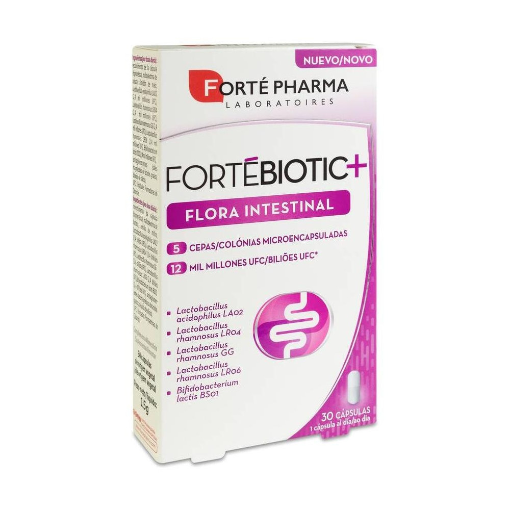 Forté Pharma Fortébiotic+ Flora Intestinal, 30 Cápsulas