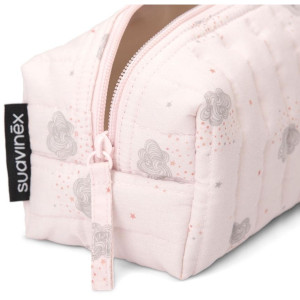Suavinex Pack Neceser Tela Baby Care Essentials Rosa + 4 Productos