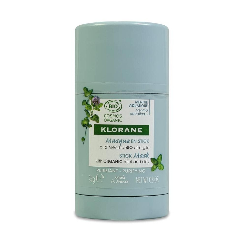 Klorane Mascarilla En Stick A La Menta Acuática Bio Y Arcilla, 25 G