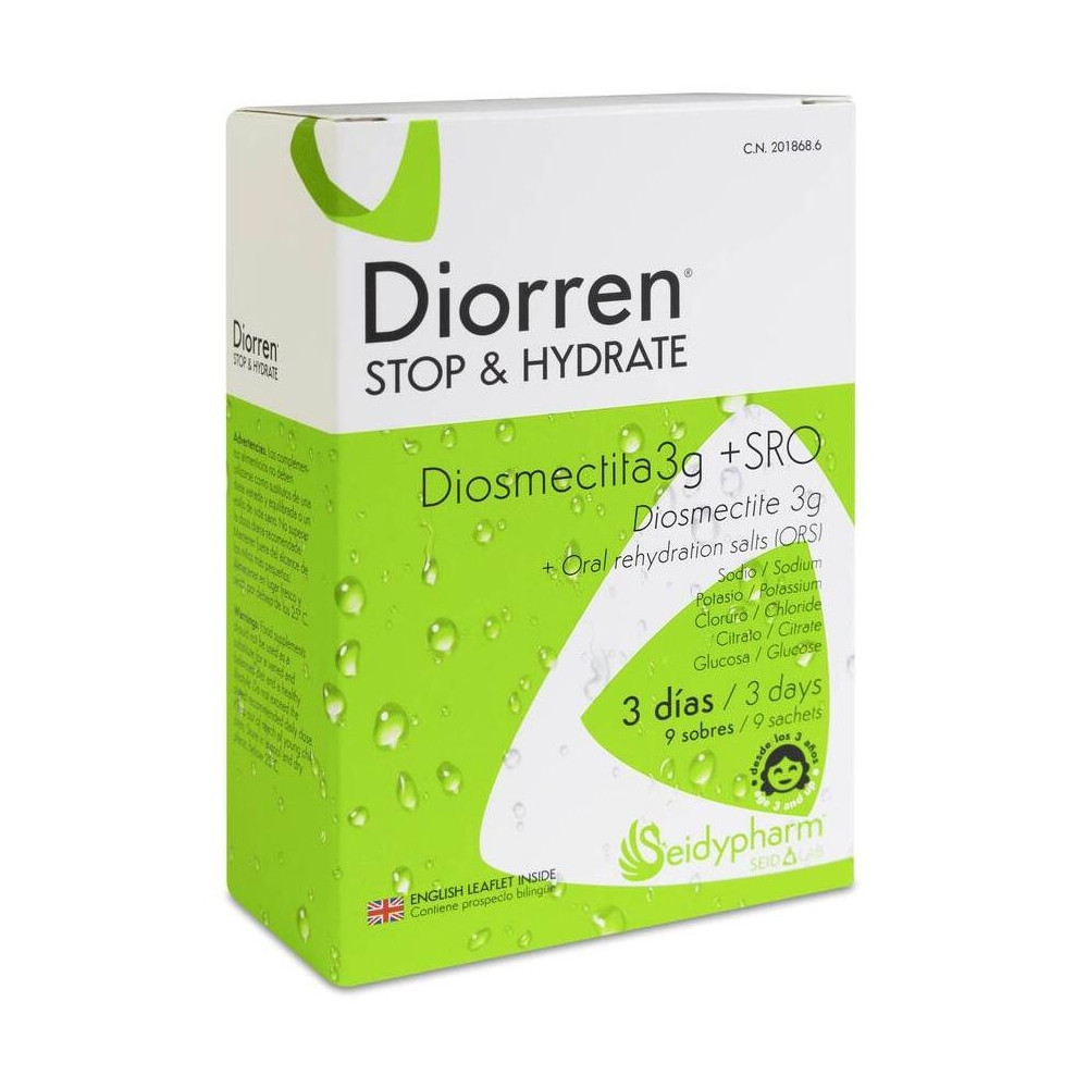 Seidypharm Diorren Stop Y Hydrate, 9 Sobres