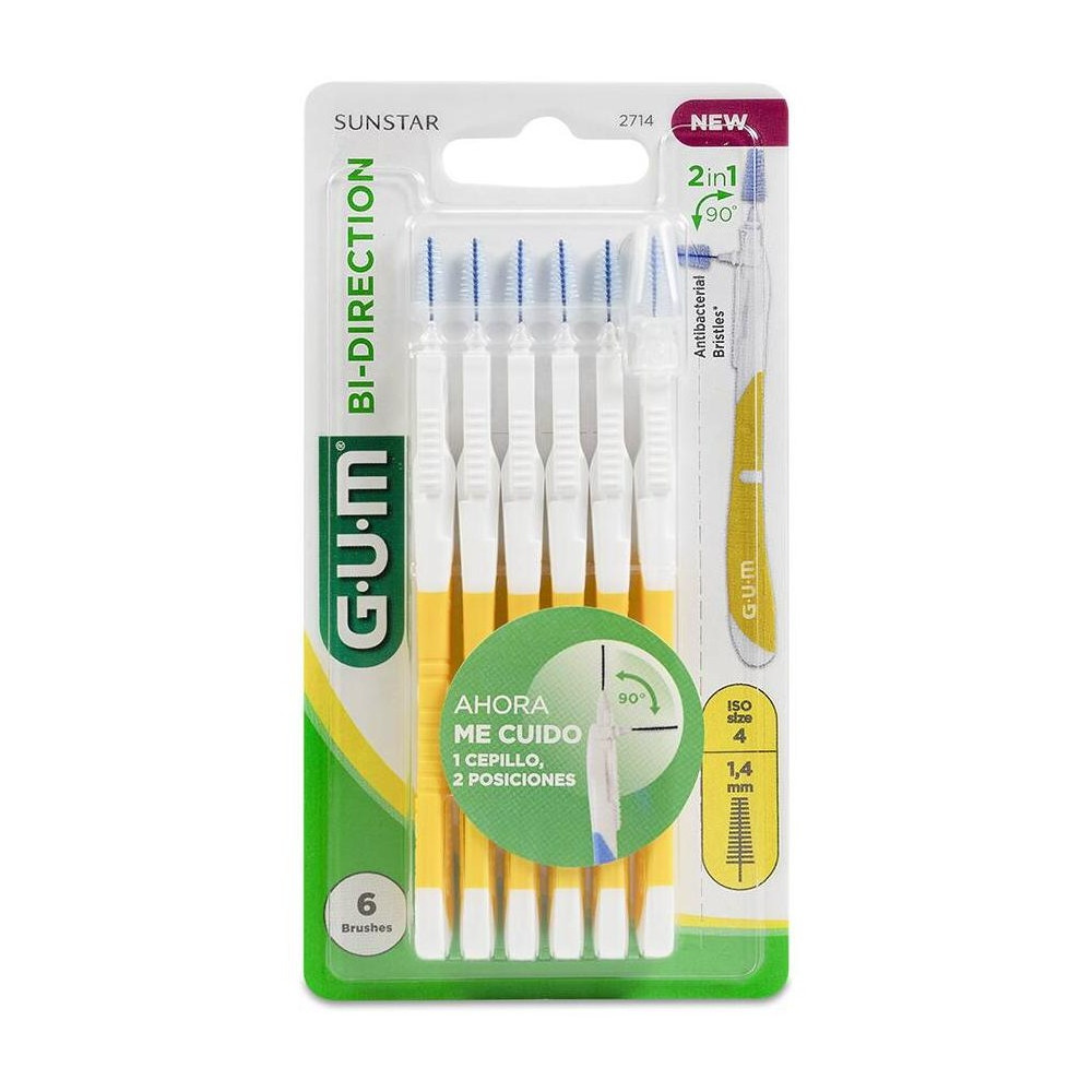 Sunstar Gum Bi-Direction Xl Cepillo Interdental 1.4 Mm, 6 Unidades