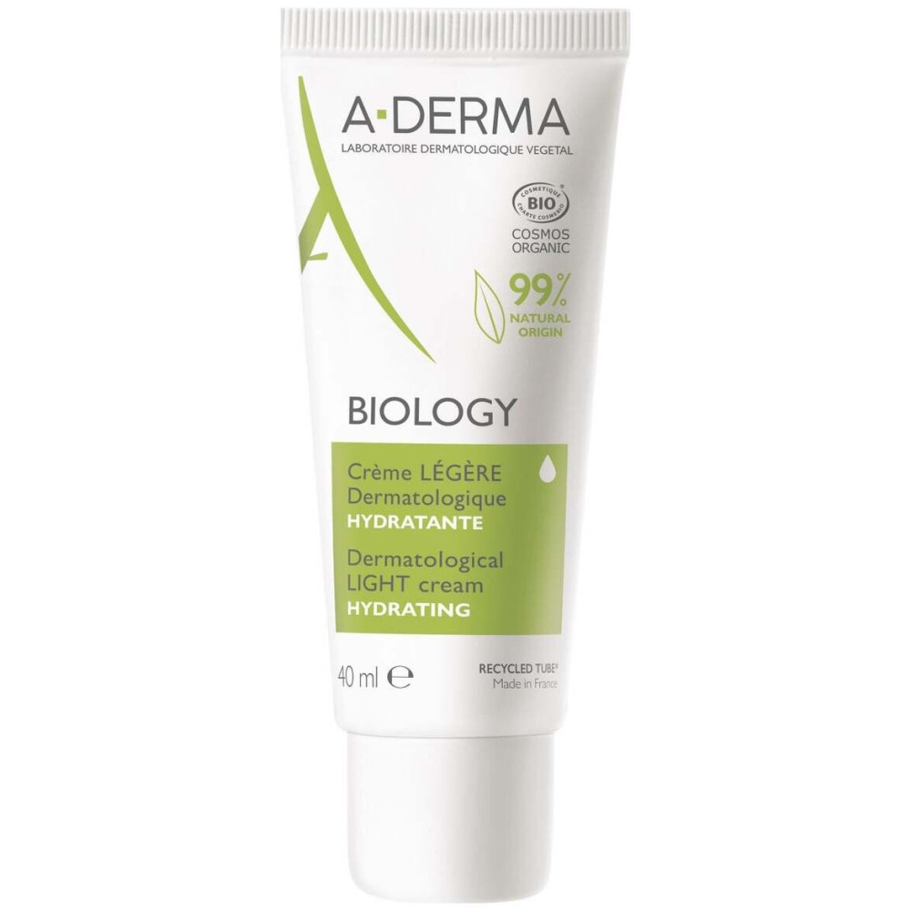 A-Derma Biology Crema Hidratante Ligera Dermatológica, 40 Ml