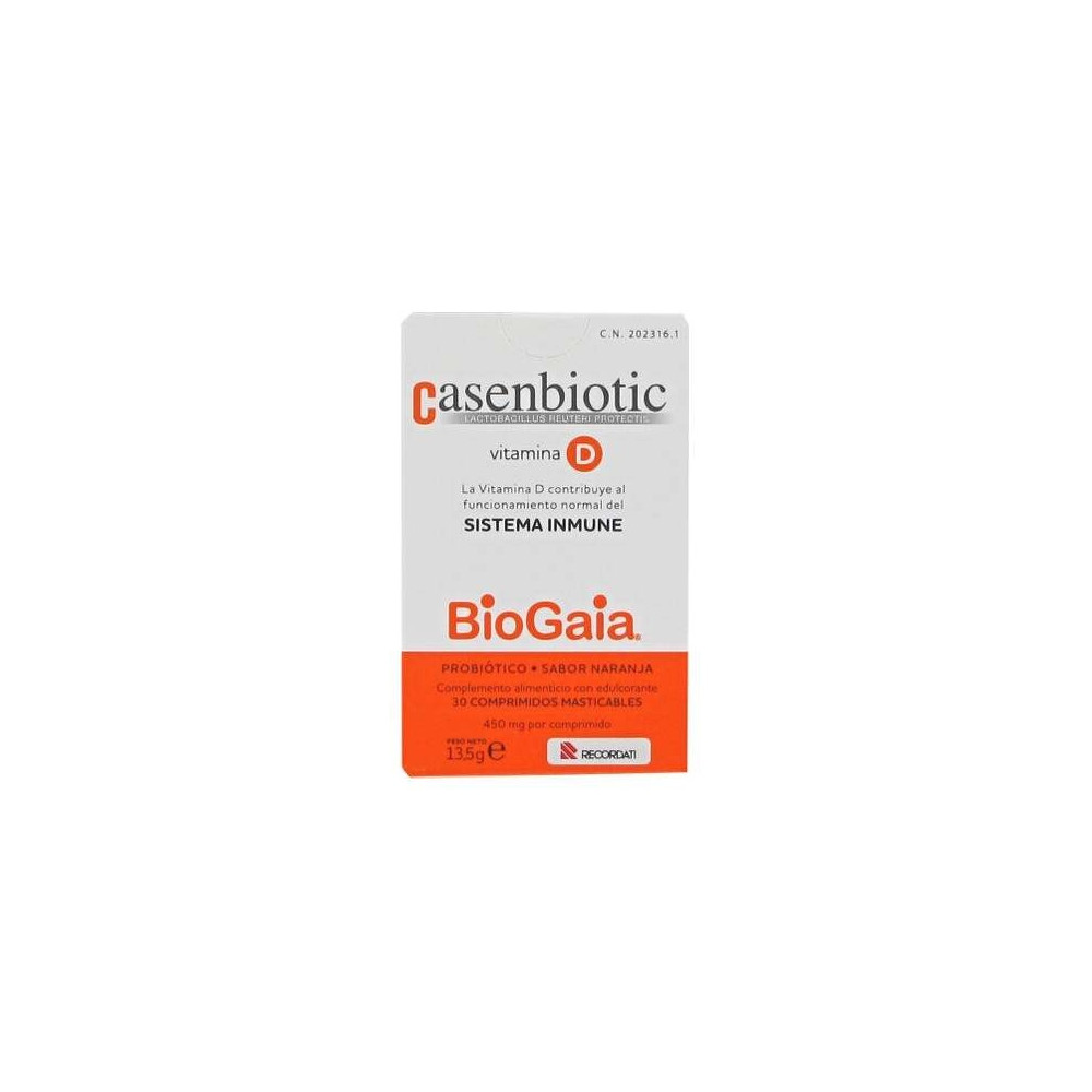 Casenbiotic Vitamina D Naranja 30Comp Masticables
