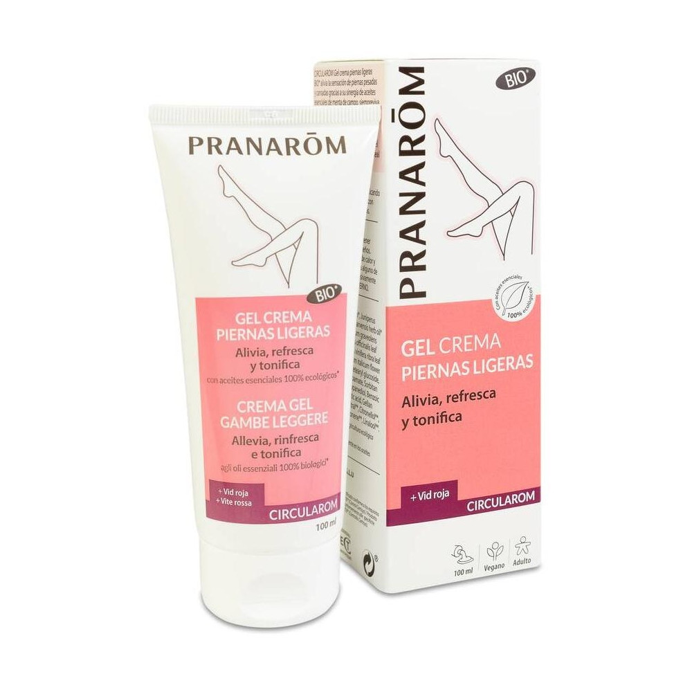 Pranarom Circularom Gel Crema Piernas Ligeras Bio, 100 Ml