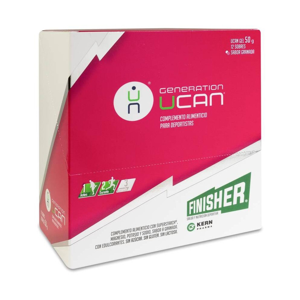 Finisher Generation Ucan Gel Con Magnesio Y Sales, 12 Sobres