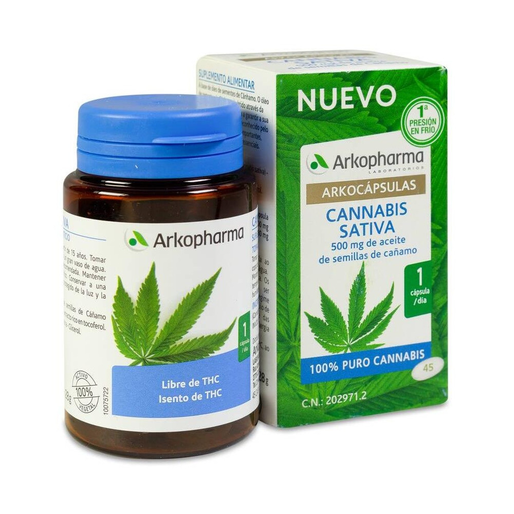Arkopharma Arkocápsulas Cannabis, 45 Cápsulas