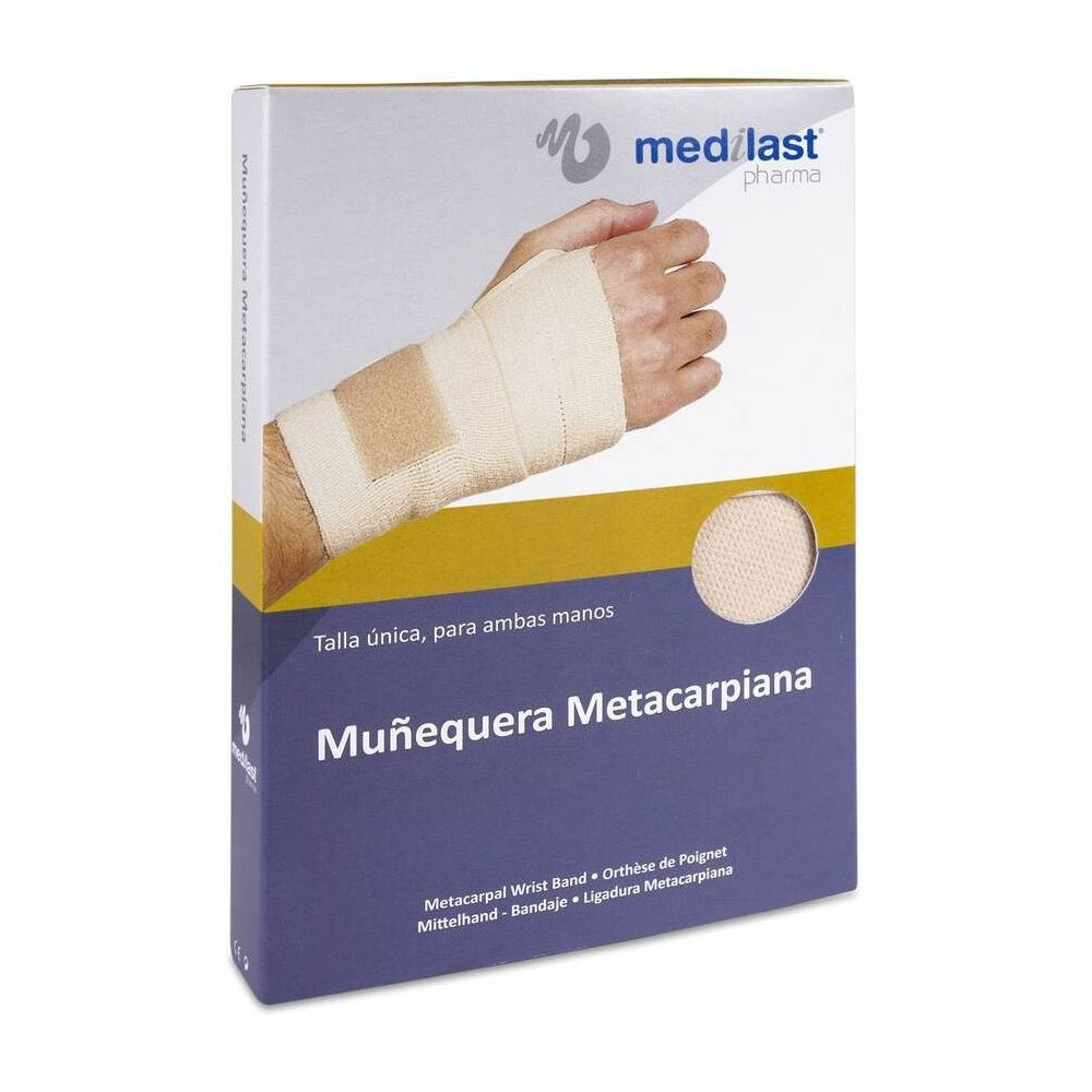 Medilast Muñequera Metacarpiana Beige Talla Única, 1 Ud