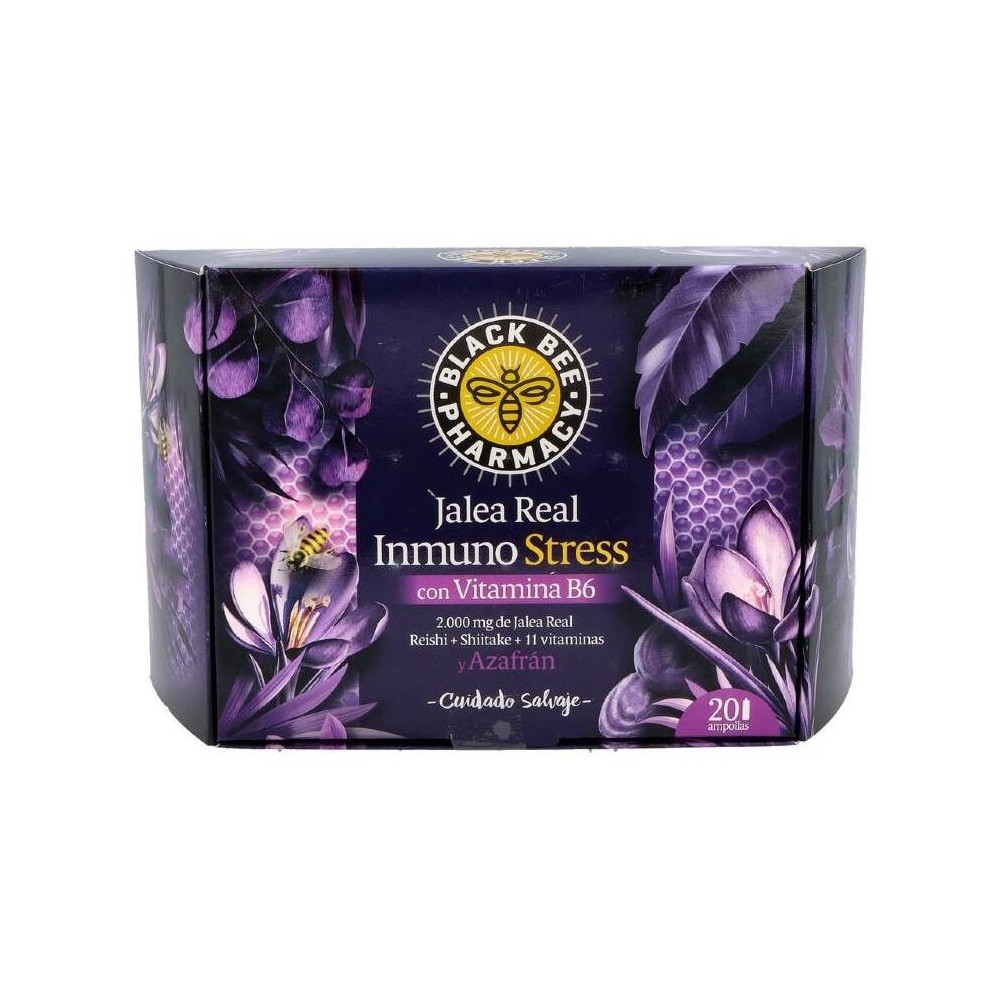 Black Bee Jalea Real Inmuno Stress Con 20 Ampollas