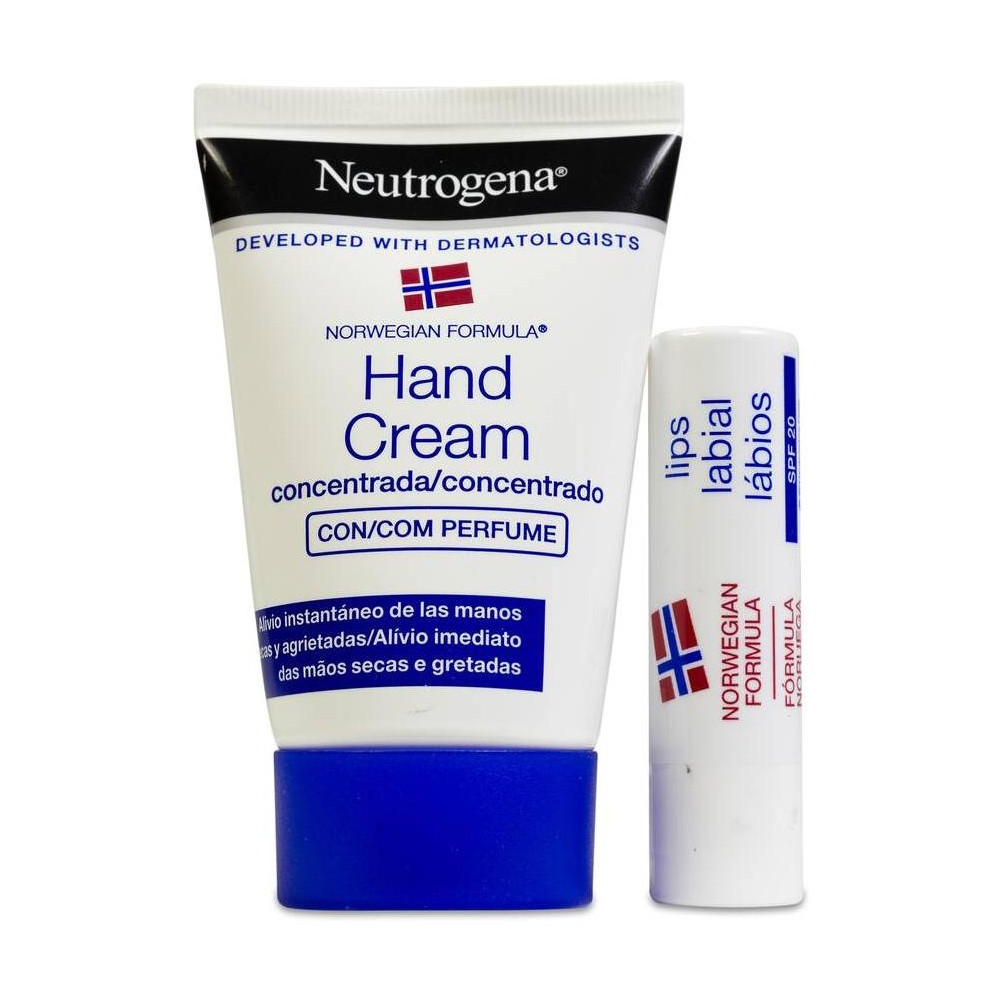 Pack Neutrogena Crema Manos + Stick Labial, 50 Ml + 15 Ml