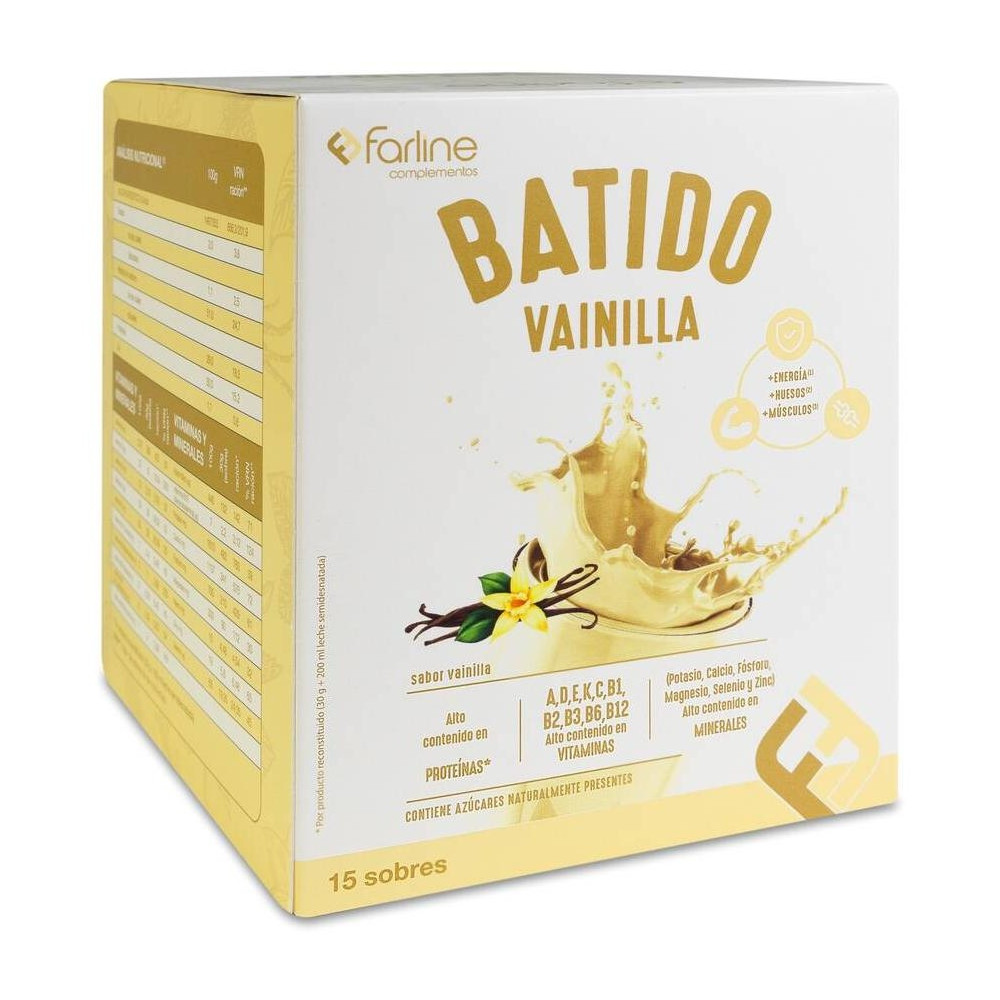 Farline Batido De Vainilla, 15 Sobres