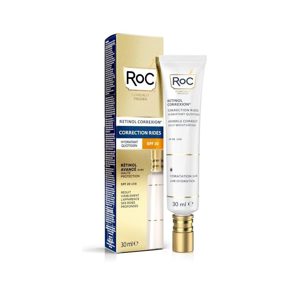 Roc Wrinkle Correct Hidratante Día Spf20+, 30 Ml