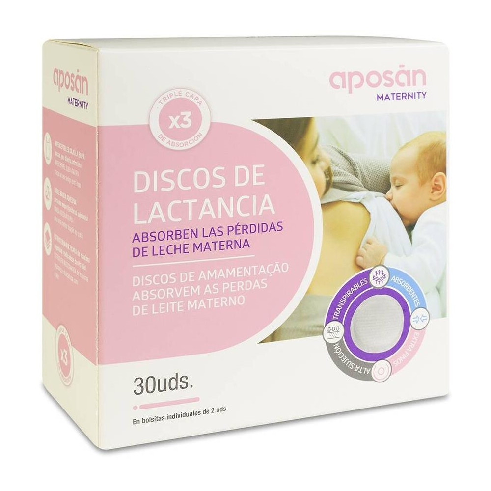 Aposán Discos De Lactancia, 30 Unidades