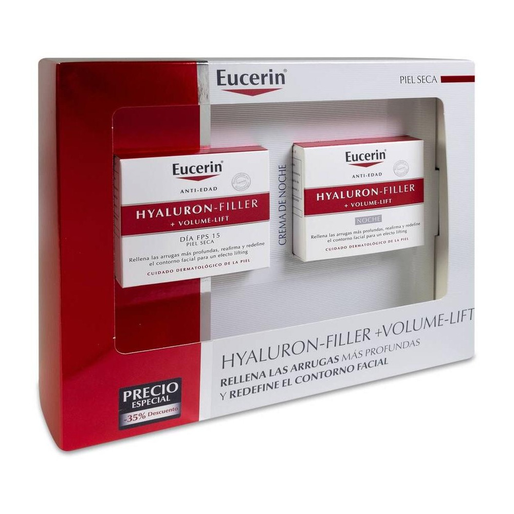 Cofre Eucerin Hyaluron Filler Volume Piel Seca Crema Día, 50 Ml + Crema Noche, 50 Ml