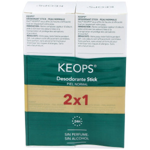 Pack Roc Keops Desodorante Stick Piel Normal, 2 Unidades X 40 Ml