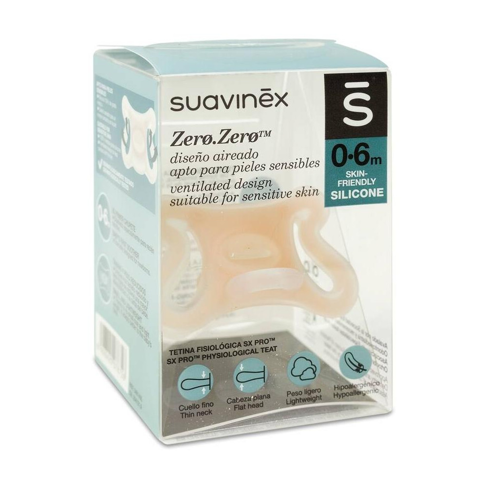 Suavinex Sx Pro Zero Zero Chupete Silicona 0-6 Meses, 1 Ud