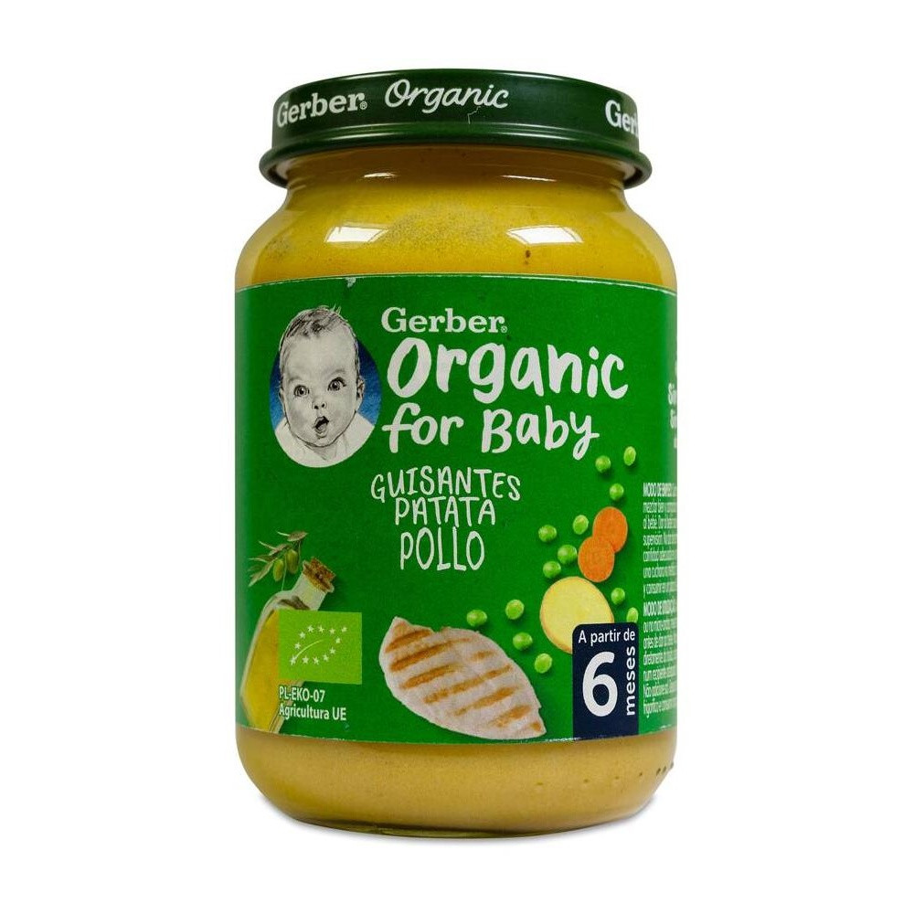 Gerber Organic Tarrito Patata, Guisante Y Pollo, 190 Gr