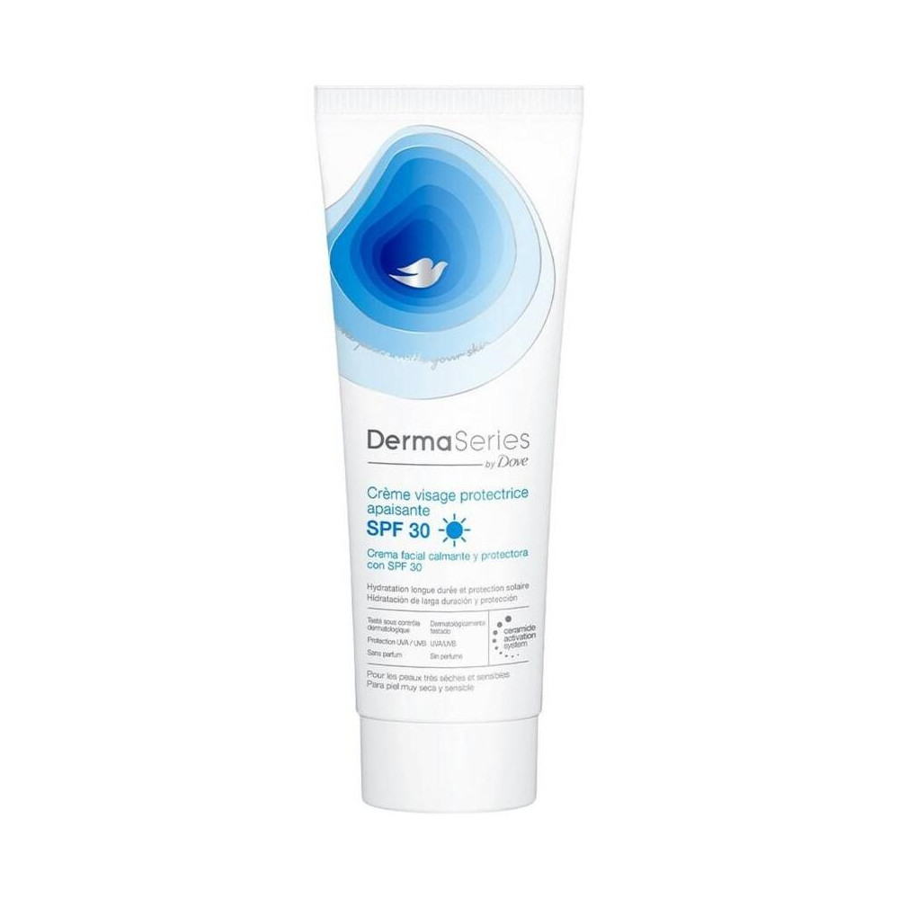 Dove Dermaseries Crema Facial Calmante Protectora Spf30, 50 Ml