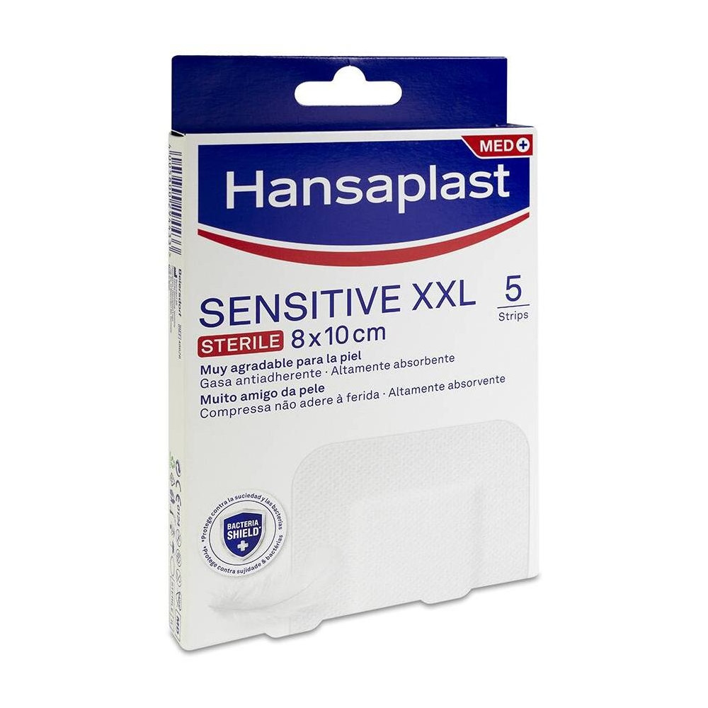 Hansaplast Med+ Sensitive Xxl Apósitos 8X10Cm 5Uds