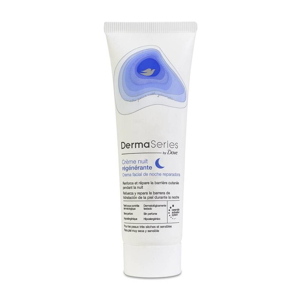 Dove Dermaseries Crema Facial Noche Reparadora, 50 Ml