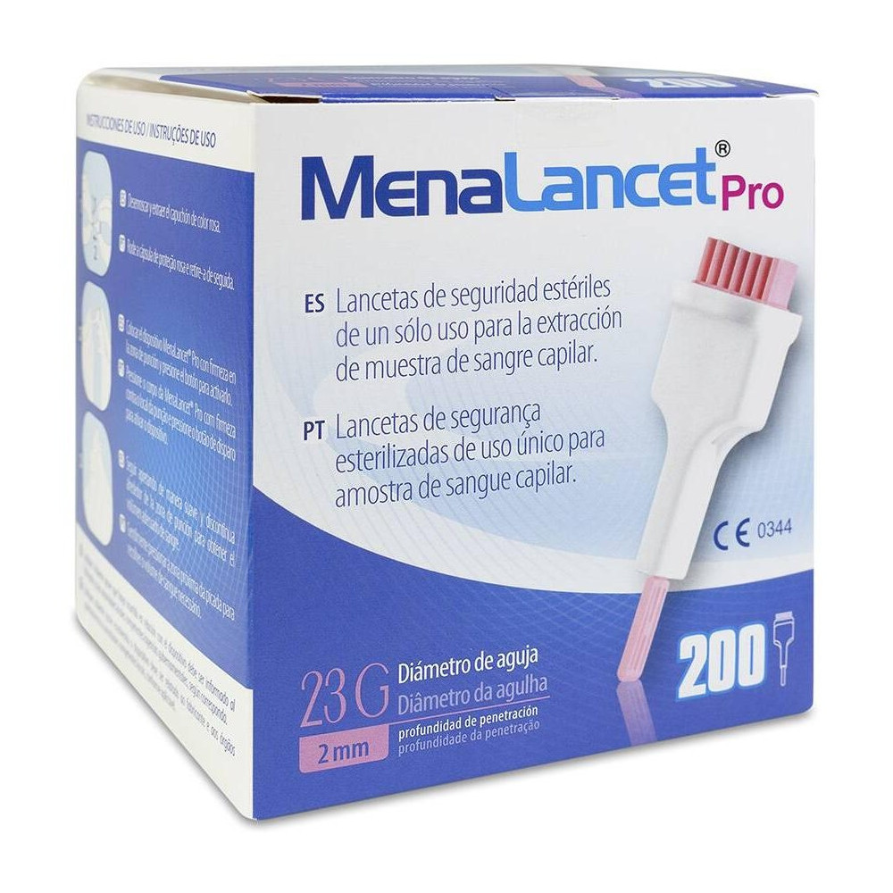 Htl-Strefa Menalancet Pro Calibre 23G Profundidad 2.0 Mm, 200 Unidades