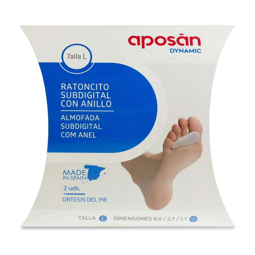 Aposán Dynamic Ratoncito Subdigital Con Anillo Talla L, 2 Unidades