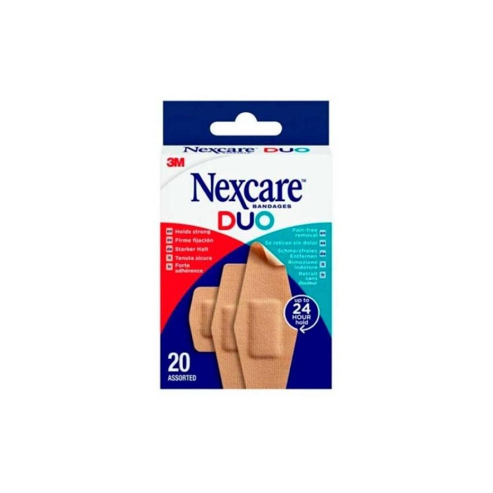 Nexcare Duo Silicona Surtido De 20 Vendajes Flexibles, 1 Unidad
