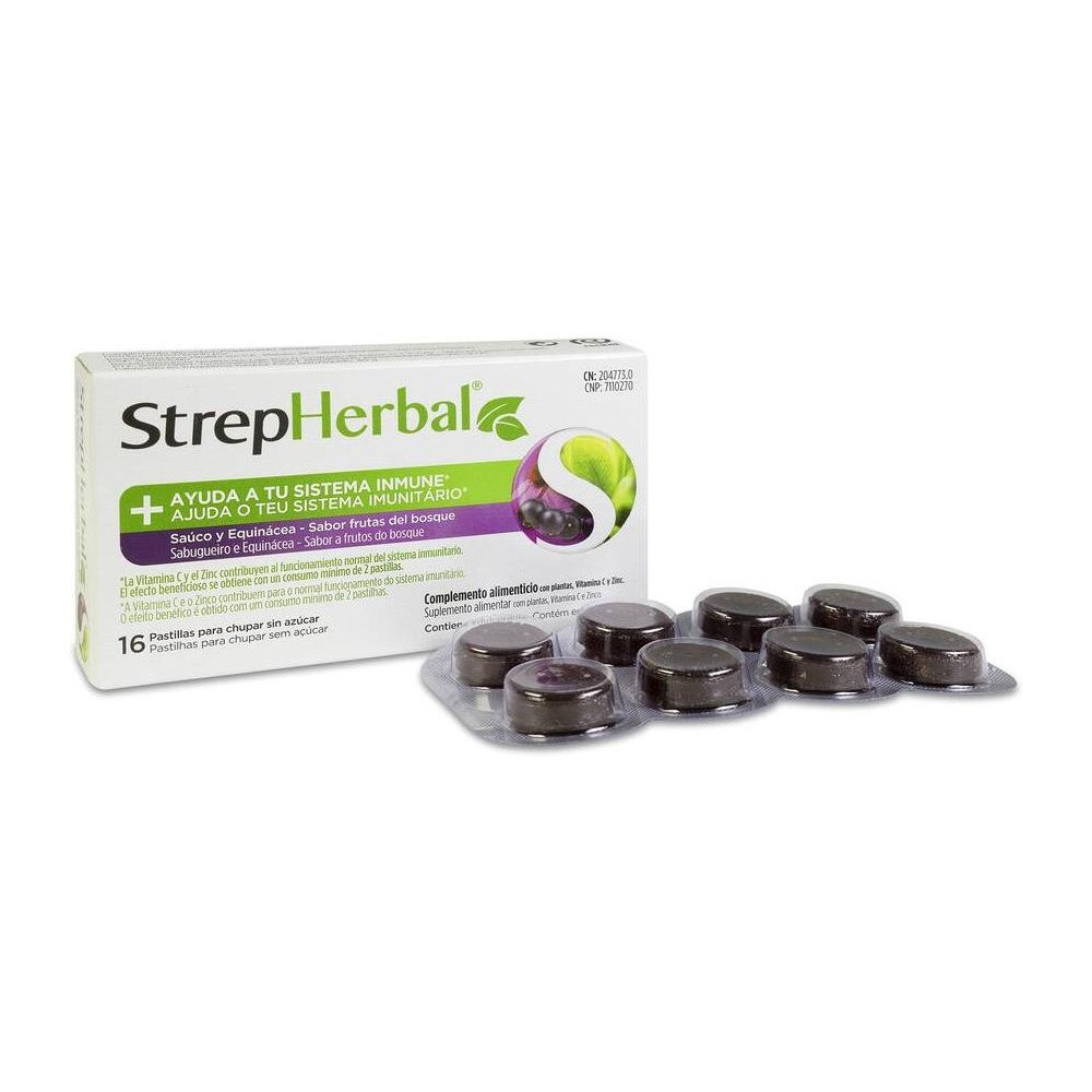 Strepherbal Saúco Y Equinácea Sabor Frutas Del Bosque 16Comp