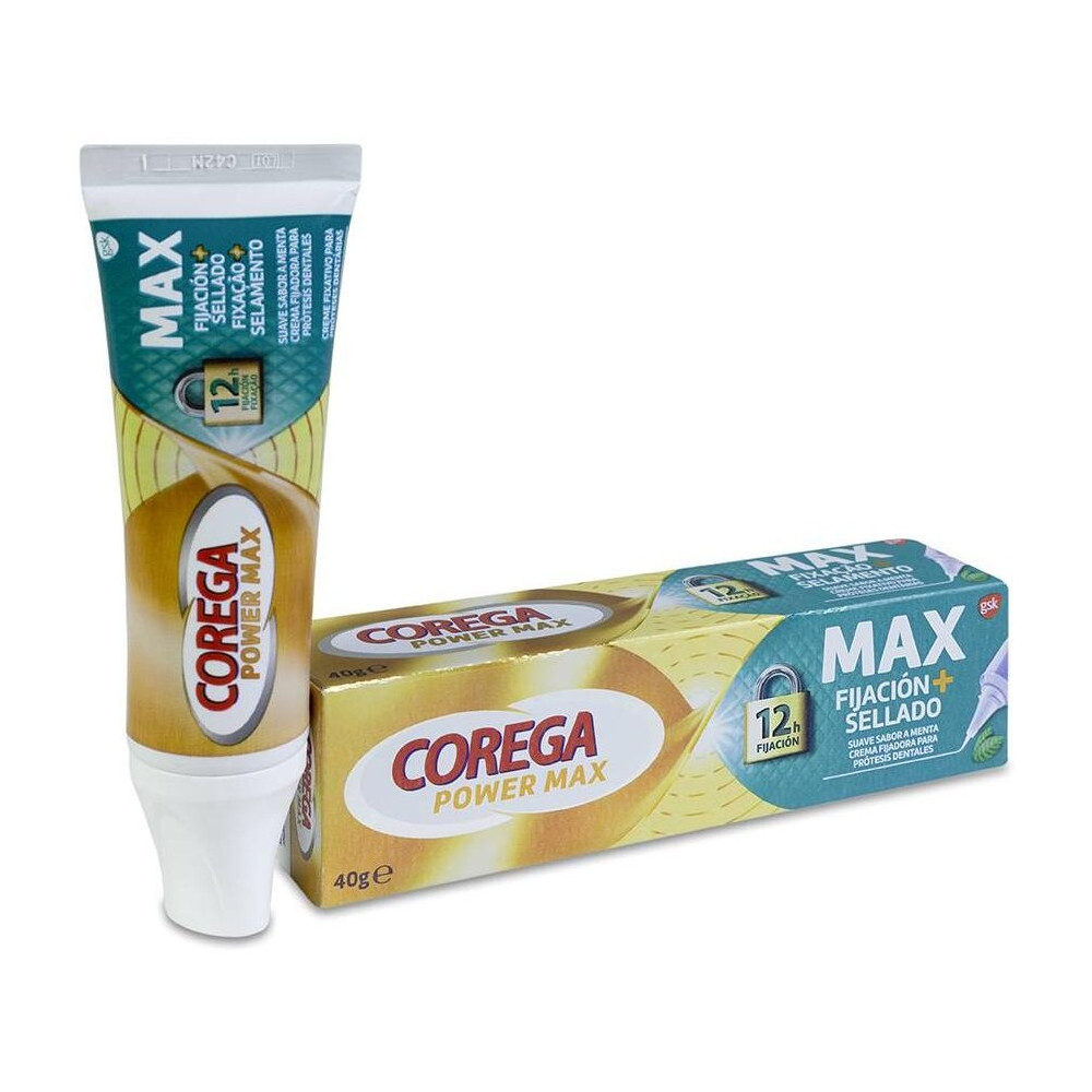 Corega Maxima Fijacion Y Sellado Menta 40 Gr
