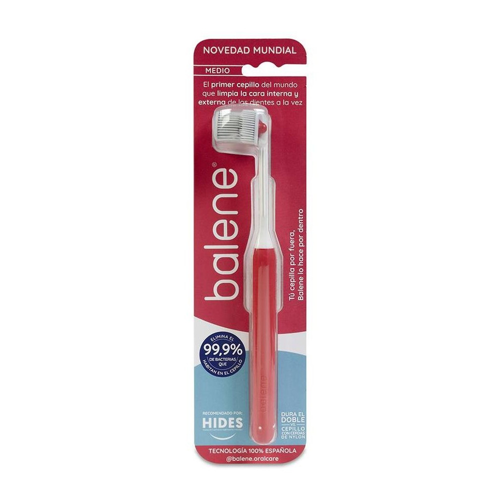 Balene Cepillo Dental Medio Coral, 1 Unidad