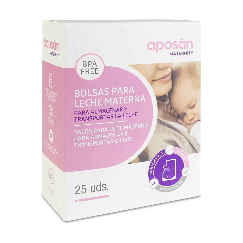 Aposan Bolsas Para Leche Materna Maternity 25Uds