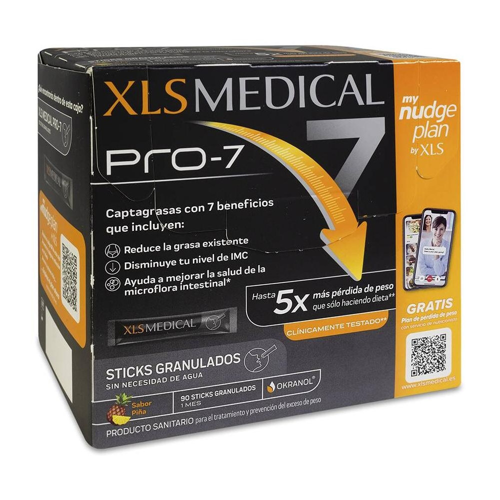 Xls Medical Pro-7 Captagrasas Sticks Granulados 90 U