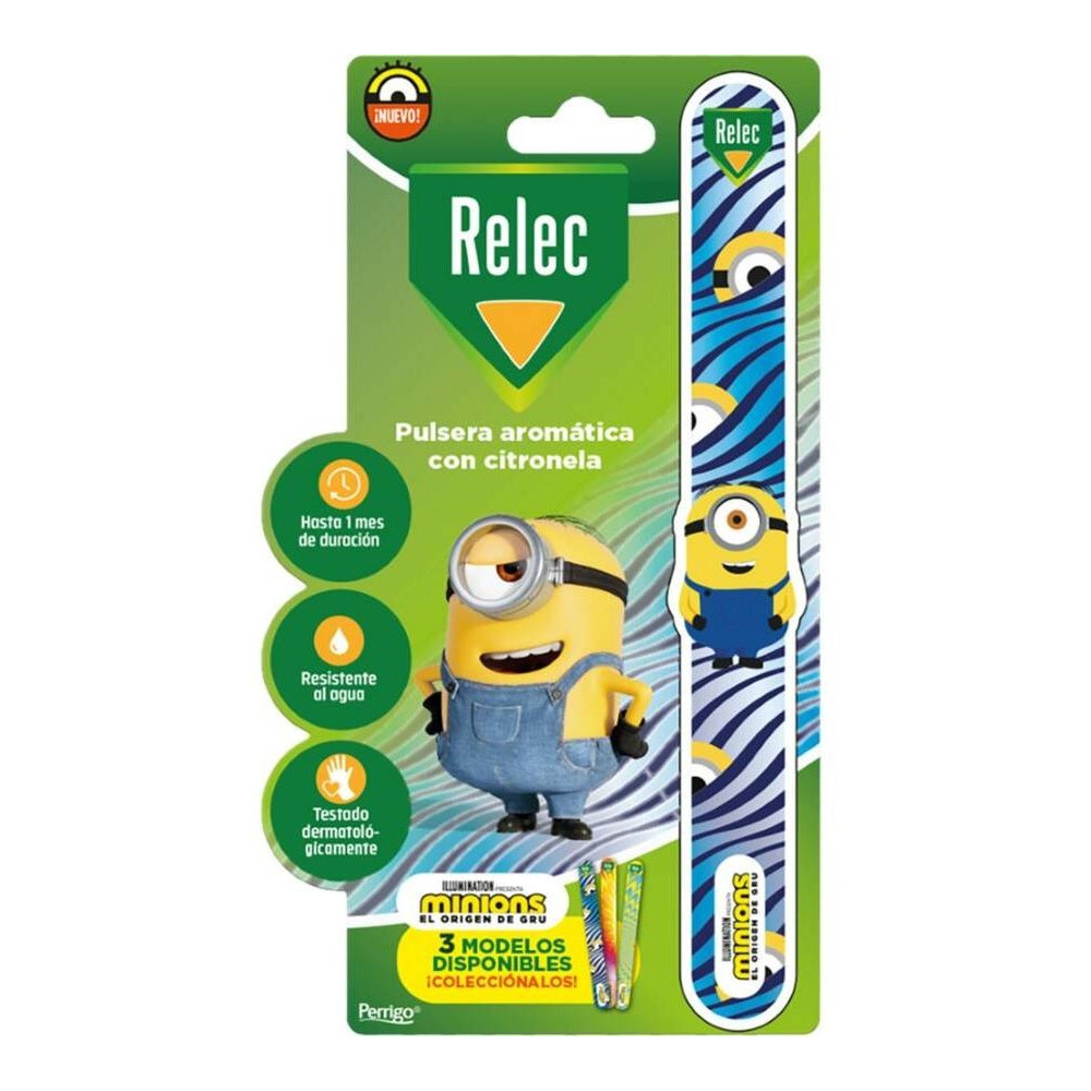 Relec Pulsera Aromática Con Citronela Minions Azul 1 U