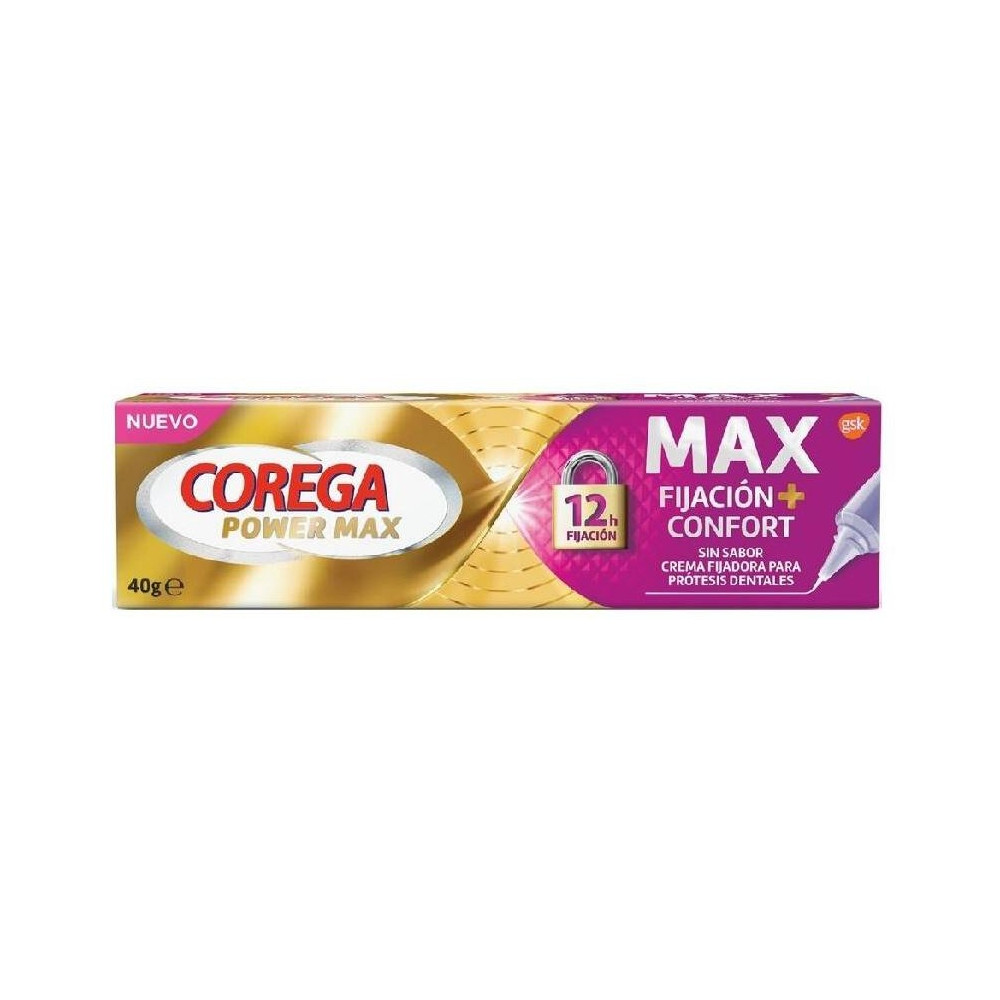 Corega Power Max Fijación Y Confort, 40 G