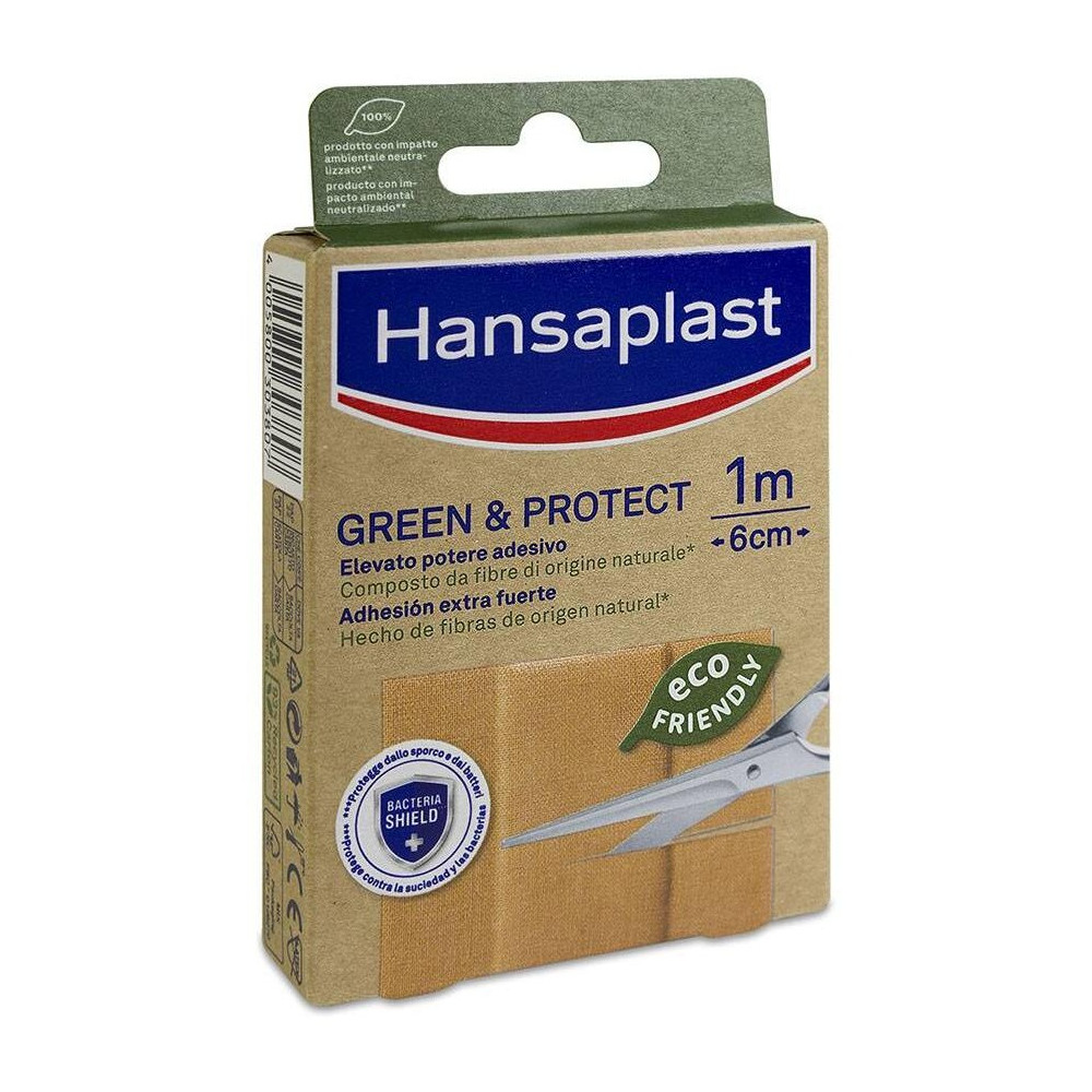 Hansaplast Green Y Protect Apósito Tira 1M X 6Cm