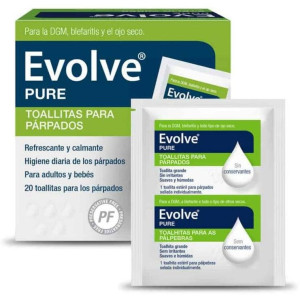 Evolve Párpados, 20 Toallitas