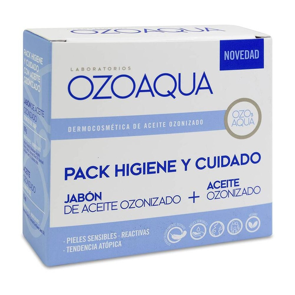 Ozoaqua Pack Higiene Y Ciuidado, 1 Envase 15 Ml Aceite Ozonizado + 1 Envase 100 G Jabón De Aceite Ozonizado