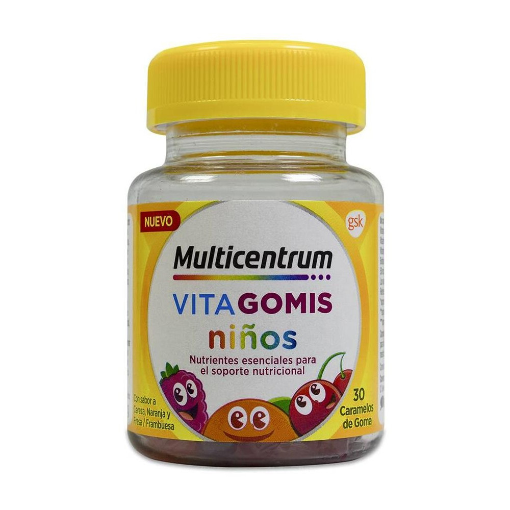 Multicentrum Vitagomis Niños Sabor Frutas, 30 Gominolas