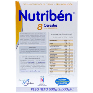 Nutribén 8 Cereales Con Toque De Miel, 600 G