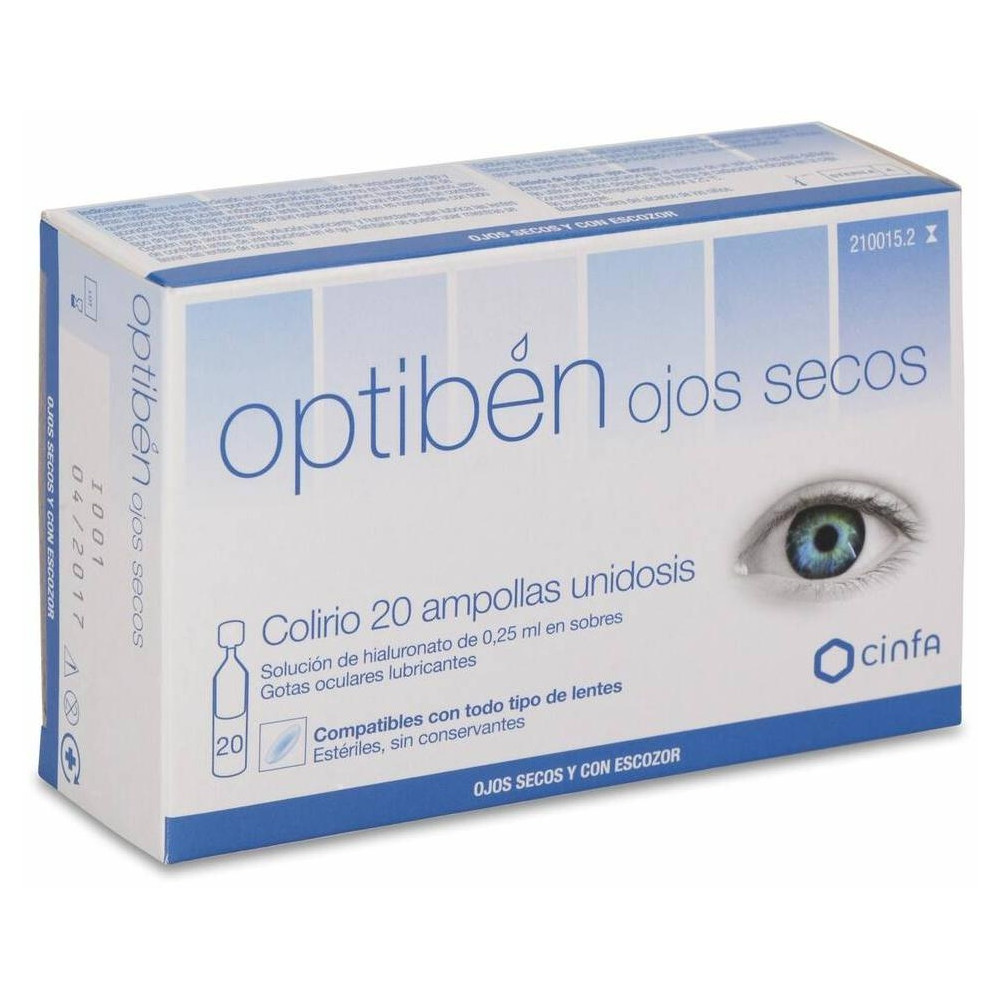 Optiben Ojos Secos 20 Ampollas Unidosis 0_25Ml