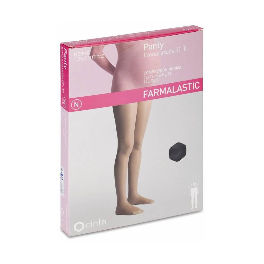 Farmalastic Panty Embarazada De Compresión Normal Negro Talla Grande, 1 Ud