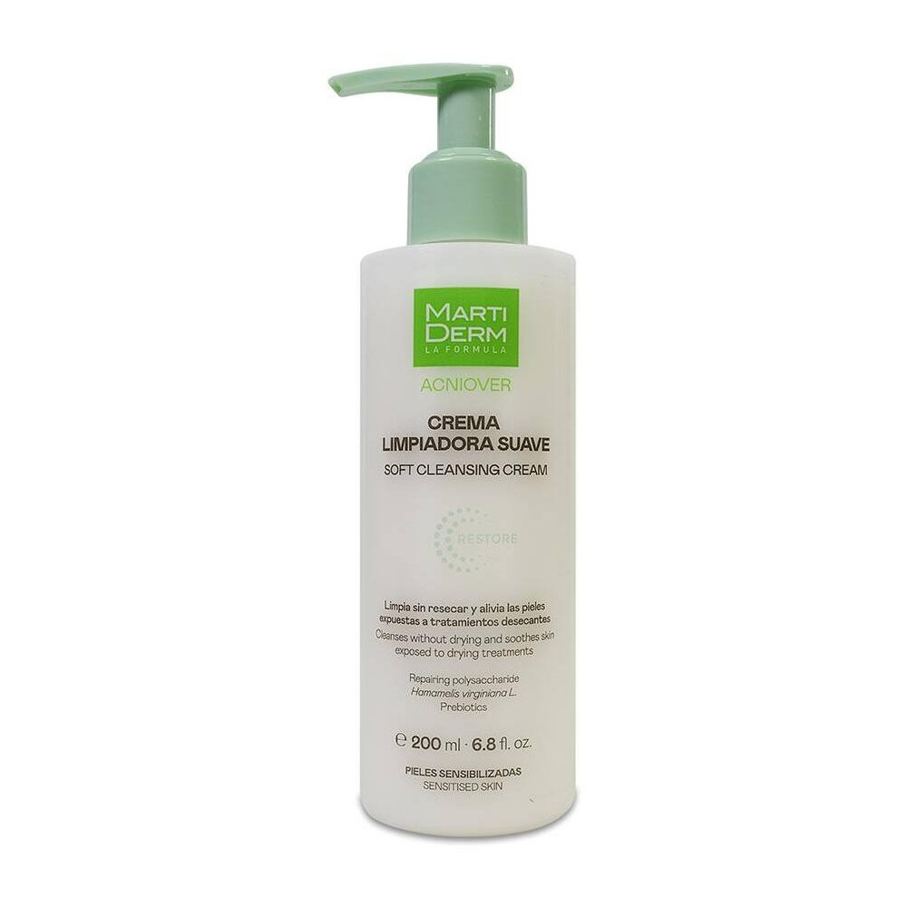 Martiderm Acniover Restore Crema Limpiadora Suave, 200 Ml
