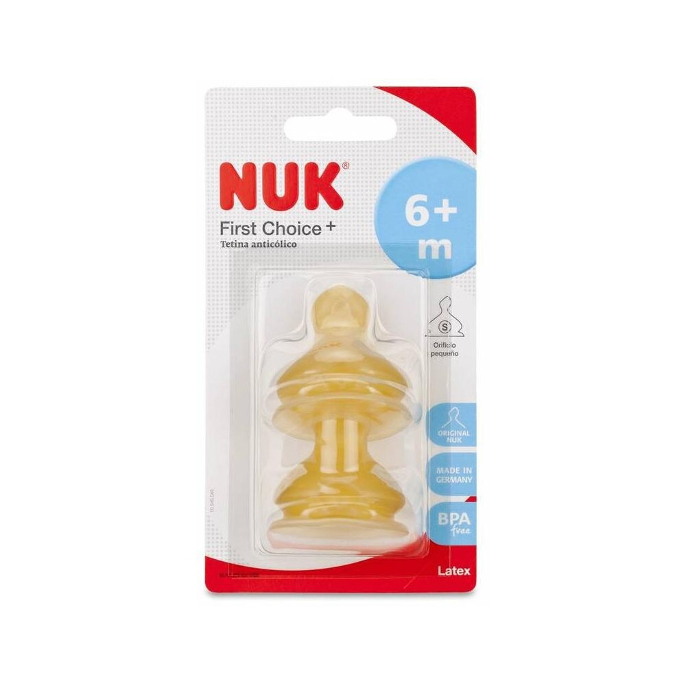 Nuk Tetina Látex Boca Ancha Talla 2 Orificio S 2Uds