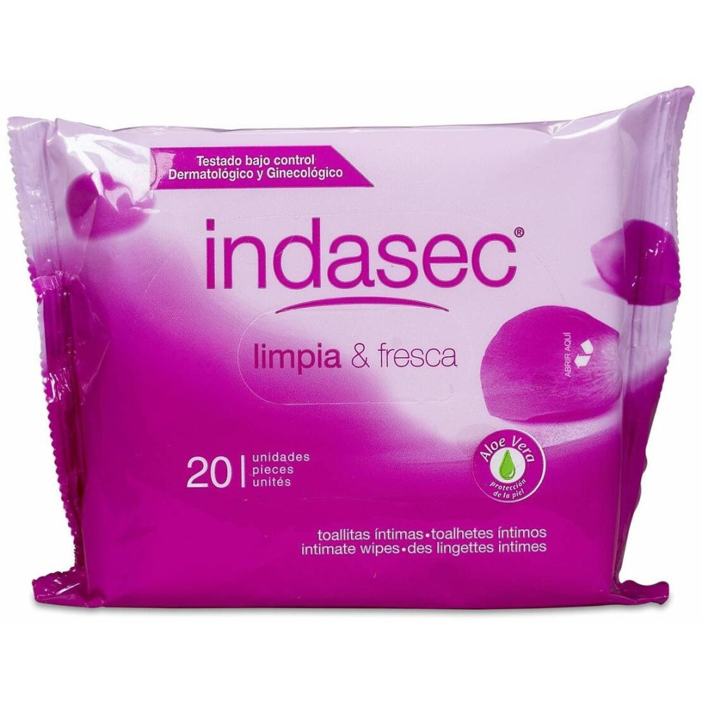 Toallitas Indasec Hig Intima 20 Un Alo Vera