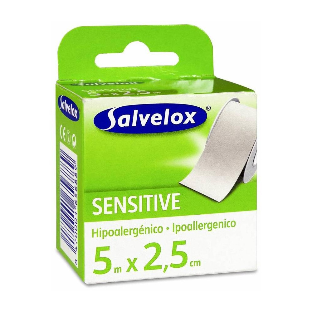 Salvelox Esparadrapo Hipoalergénico Sensitive 5 M, 1 Ud