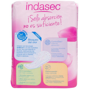 Indasec Dermoseda Compresas Mini Para Pérdidas Leves, 20 Uds
