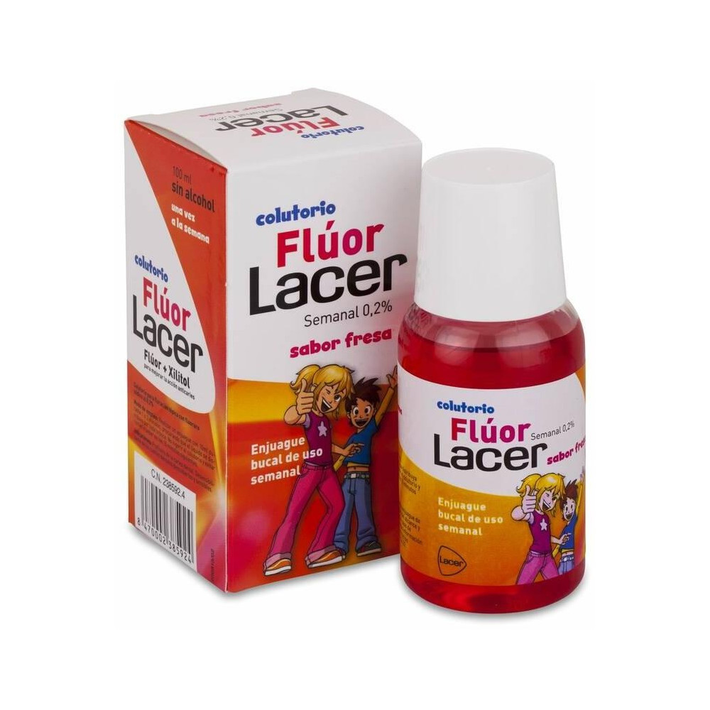 Lacer Fluor Colutorio Inf 0,2 Semanal Fresa 100Ml