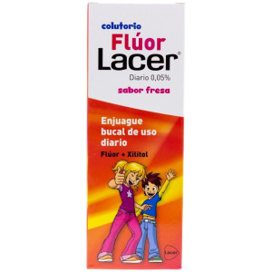 Lacer Colutorio Flúor Diario 0,05 %, Fresa, 500 Ml