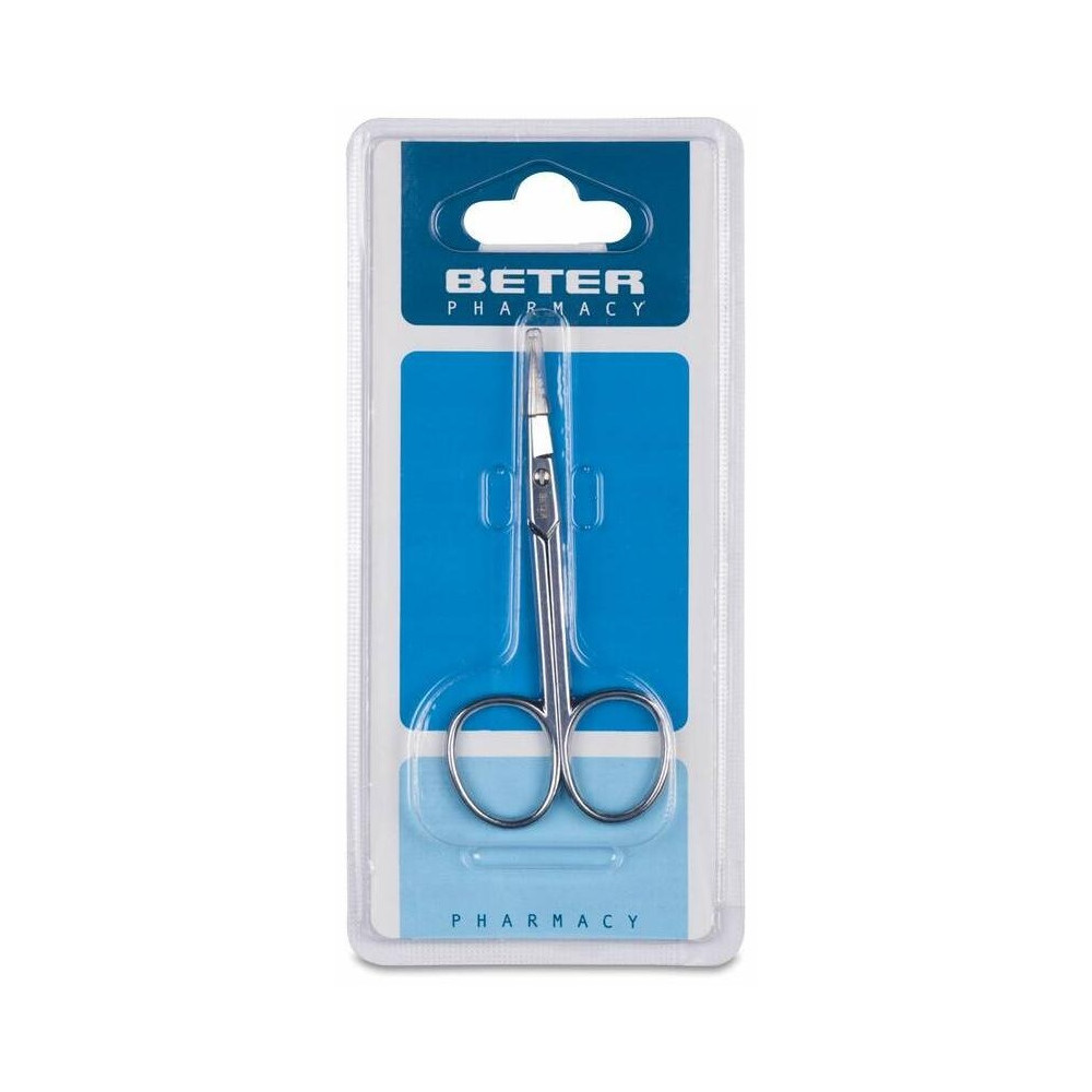 Tijera Manicura Pieles Curva Cromada Beter, 1 Ud