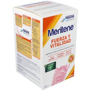 Meritene Fuerza Y Vitalidad Batidos Sabor Fresa 15 Sobres